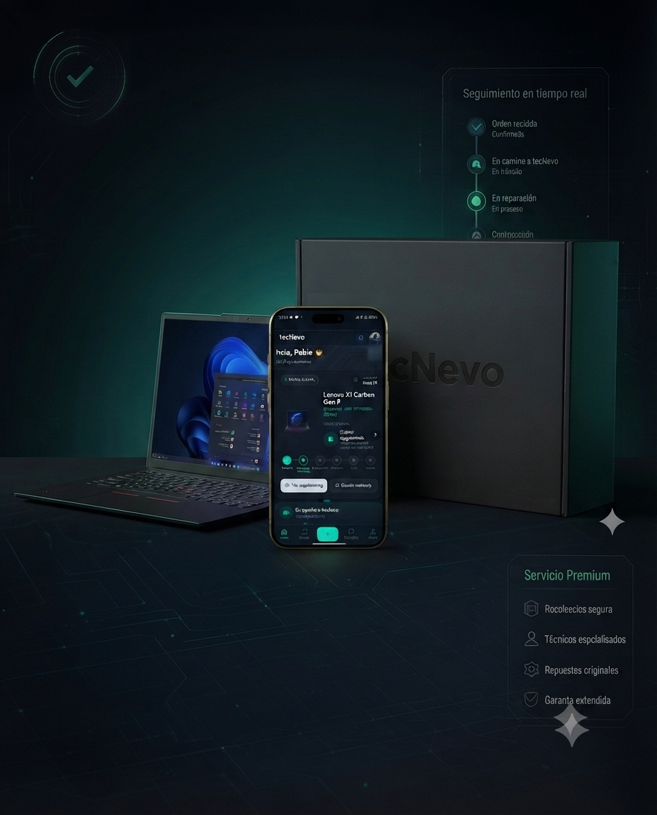 Notebook premium, kit de envío y la app de tecNevo